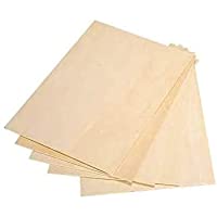LAC 5 x A4 contrachapado panel de madera bruta hojas de abedul | 300 x 210 x 3 mm | Tabla báltica | Ideal para…